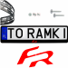 Ramki ramka tablic SEAT FR 1 szt. CZERWONA napis pod tablice rejestracyjne